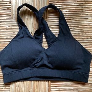 Pact Black Organic Cotton Criss-cross Bra size Small
